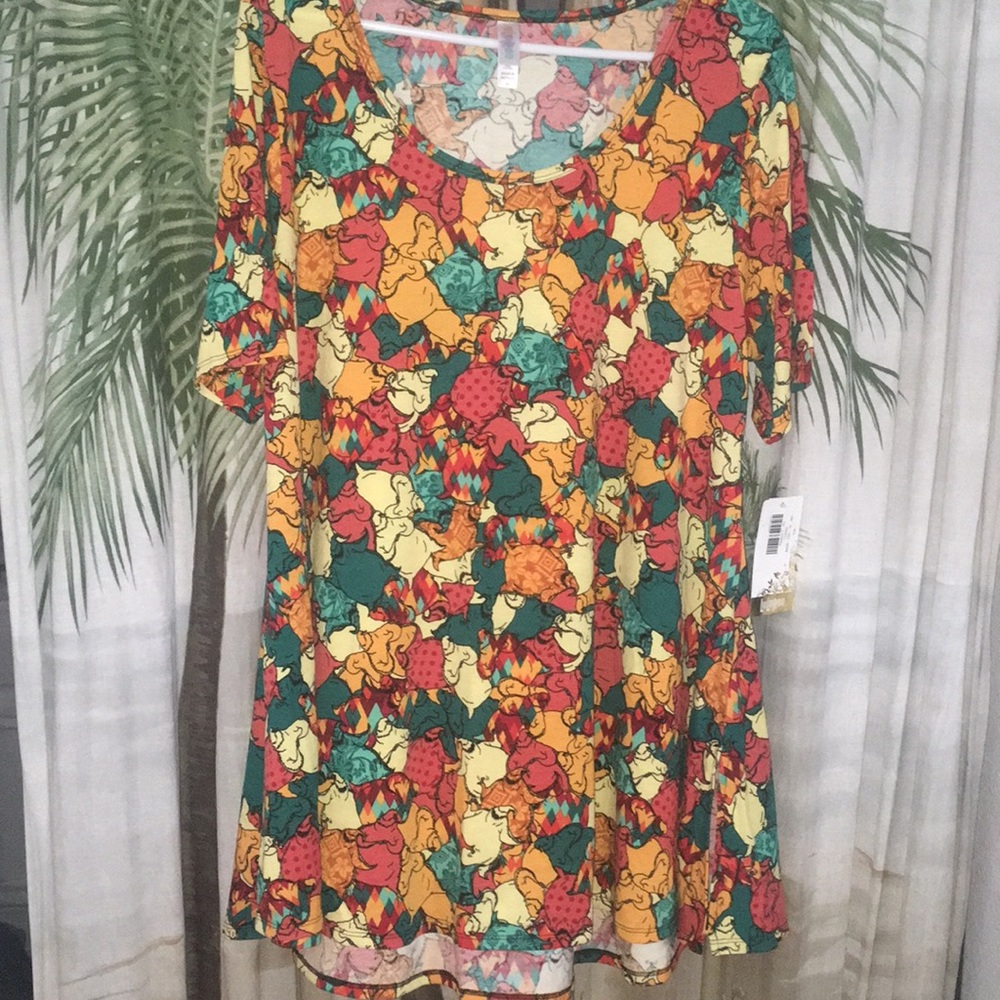 LulaRoe XL Perfect T Hoogie Boogie  multicolor